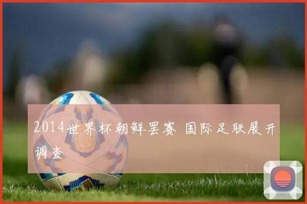 2014世界杯朝鲜罢赛 国际足联展开调查